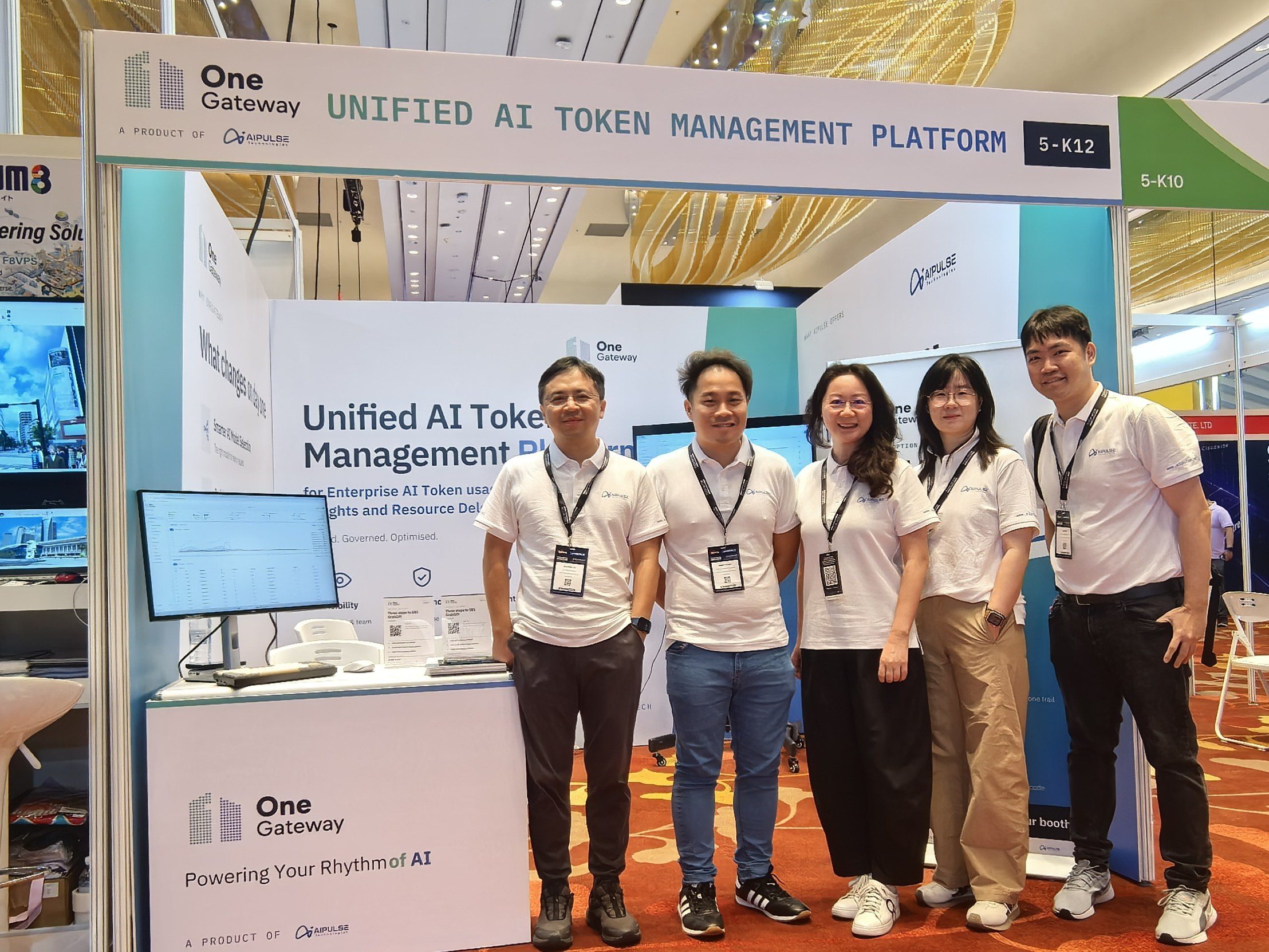 The AIPulse team at Booth 5-K12, Tech Week Singapore 2026